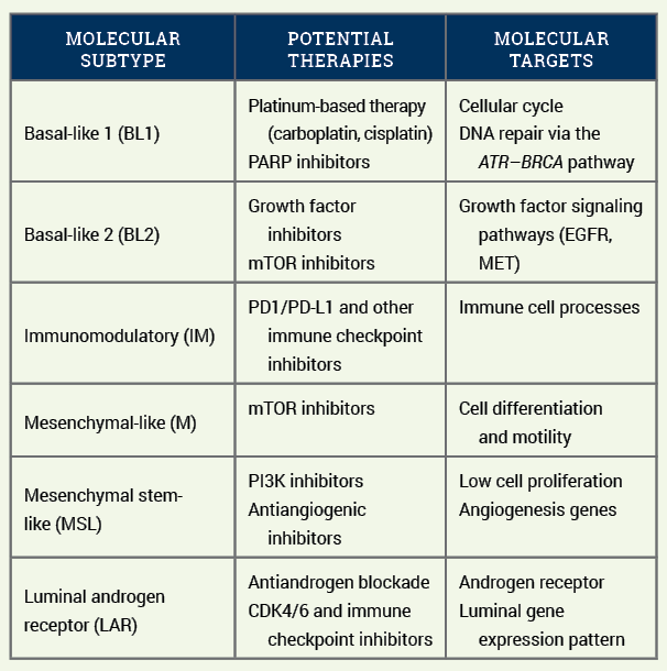 TNBC Molecular Subtypes