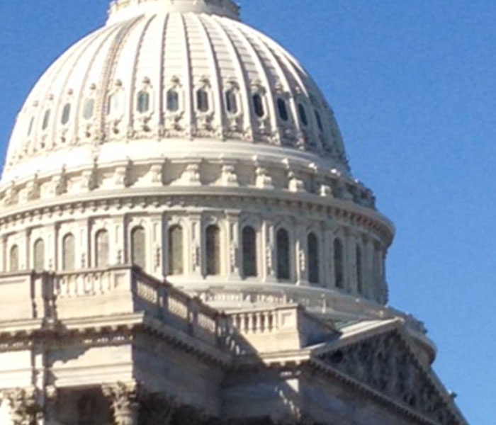 Outside of the Capitol Building