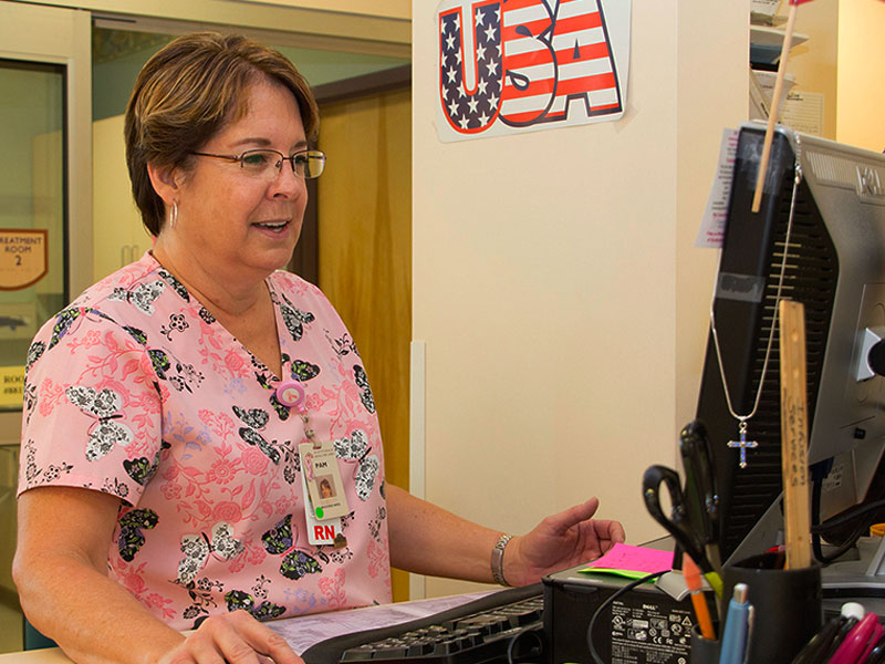 Nurse on Computer