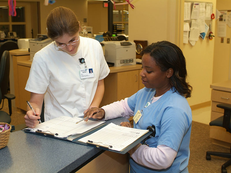 Nurses talking